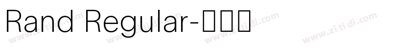 Rand Regular字体转换